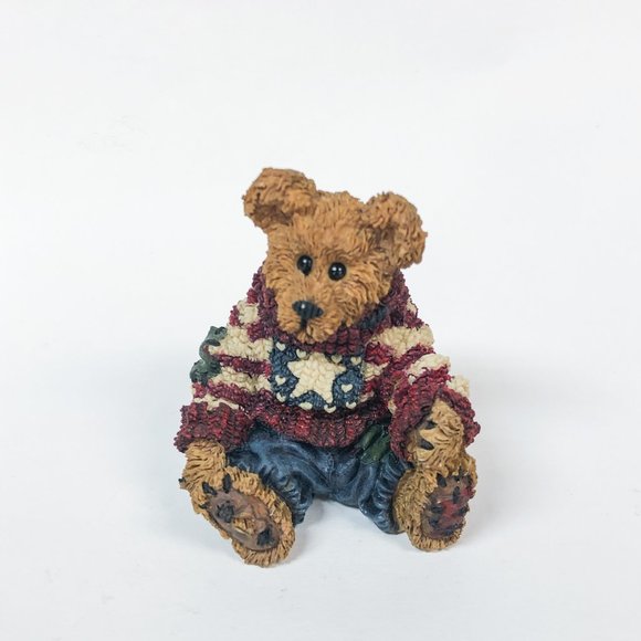 Boyds Bears and Friends "Eddie...Proud To Be A Bearmerican" 1998 Figurine, Vtg - Picture 2 of 7